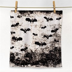 Vintage Halloween Bat Pattern Face Towel by Valentinaart