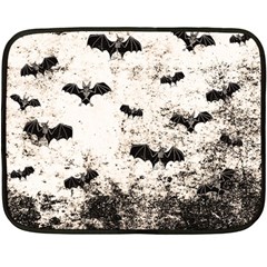 Vintage Halloween Bat Pattern Fleece Blanket (mini) by Valentinaart