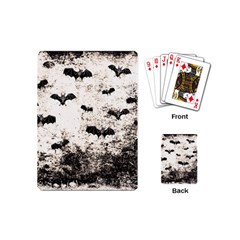 Vintage Halloween Bat Pattern Playing Cards (mini)  by Valentinaart