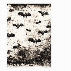 Vintage Halloween Bat Pattern Small Garden Flag (two Sides) by Valentinaart