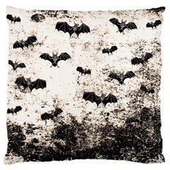 Vintage Halloween Bat Pattern Large Cushion Case (two Sides) by Valentinaart