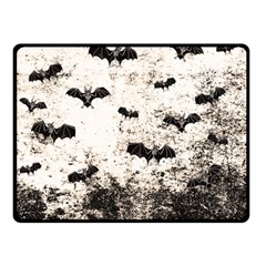 Vintage Halloween Bat Pattern Double Sided Fleece Blanket (small)  by Valentinaart