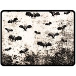 Vintage Halloween Bat pattern Double Sided Fleece Blanket (Large)  80 x60  Blanket Front