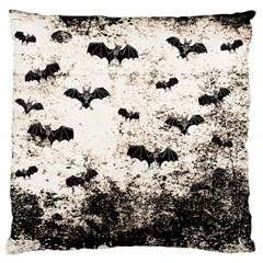 Vintage Halloween Bat Pattern Large Flano Cushion Case (two Sides) by Valentinaart