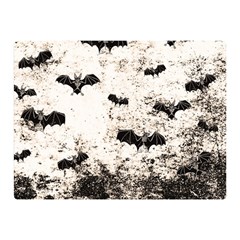 Vintage Halloween Bat Pattern Double Sided Flano Blanket (mini)  by Valentinaart