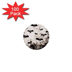 Vintage Halloween Bat Pattern 1  Mini Buttons (100 Pack)  by Valentinaart