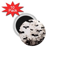 Vintage Halloween Bat Pattern 1 75  Magnets (10 Pack)  by Valentinaart