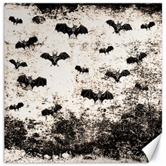 Vintage Halloween Bat Pattern Canvas 20  X 20   by Valentinaart