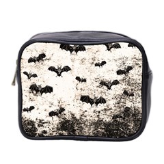 Vintage Halloween Bat Pattern Mini Toiletries Bag 2-side by Valentinaart