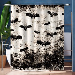 Vintage Halloween Bat Pattern Shower Curtain 60  X 72  (medium)  by Valentinaart