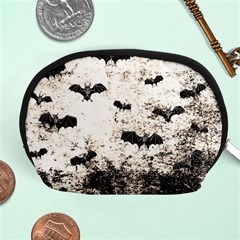 Vintage Halloween Bat Pattern Accessory Pouches (medium)  by Valentinaart