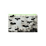 Vintage Halloween Bat pattern Cosmetic Bag (XS) Back