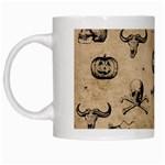 Vintage Halloween pattern White Mugs Left