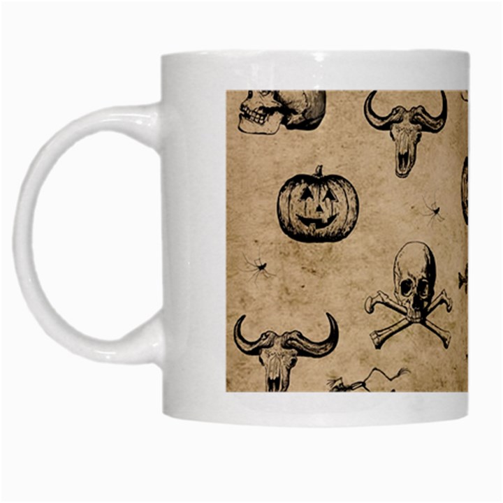 Vintage Halloween pattern White Mugs