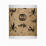 Vintage Halloween pattern White Mugs Center