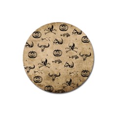 Vintage Halloween Pattern Magnet 3  (round) by Valentinaart