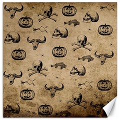 Vintage Halloween Pattern Canvas 16  X 16   by Valentinaart