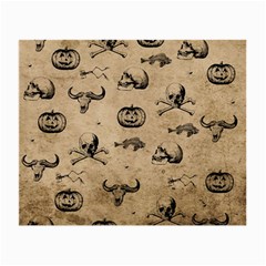 Vintage Halloween Pattern Small Glasses Cloth (2-side) by Valentinaart