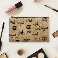 Vintage Halloween Pattern Cosmetic Bag (medium)  by Valentinaart