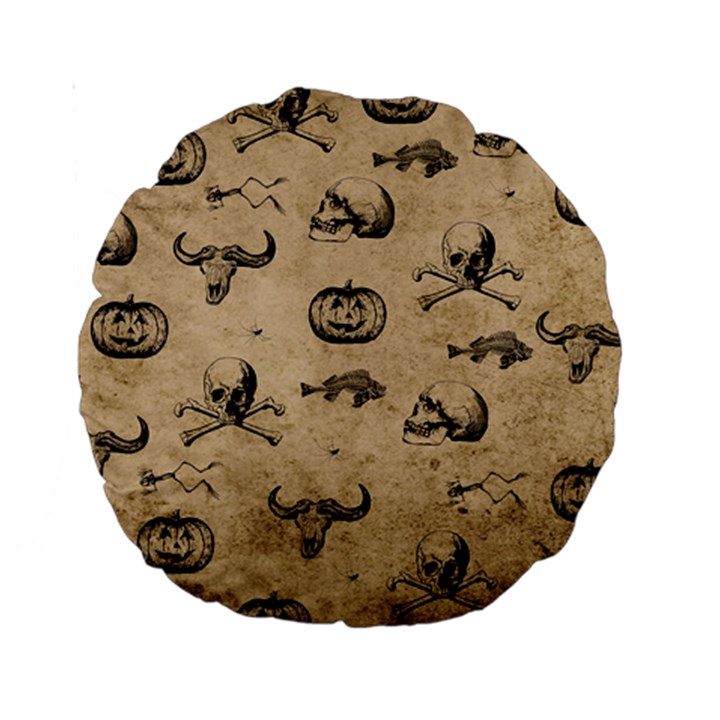 Vintage Halloween pattern Standard 15  Premium Round Cushions