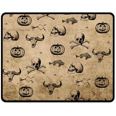 Vintage Halloween Pattern Double Sided Fleece Blanket (medium)  by Valentinaart