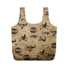 Vintage Halloween Pattern Full Print Recycle Bags (m)  by Valentinaart