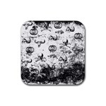 Vintage Halloween pattern Rubber Coaster (Square)  Front