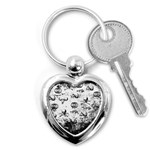 Vintage Halloween pattern Key Chains (Heart)  Front