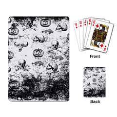 Vintage Halloween Pattern Playing Card by Valentinaart