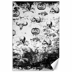 Vintage Halloween Pattern Canvas 24  X 36  by Valentinaart