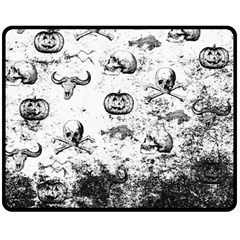 Vintage Halloween Pattern Fleece Blanket (medium)  by Valentinaart