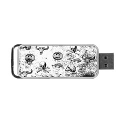 Vintage Halloween Pattern Portable Usb Flash (one Side) by Valentinaart