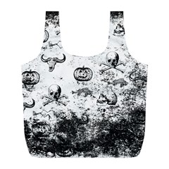 Vintage Halloween Pattern Full Print Recycle Bags (l)  by Valentinaart