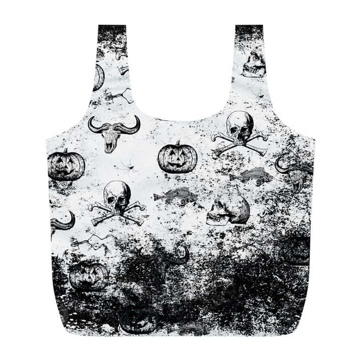 Vintage Halloween pattern Full Print Recycle Bags (L) 