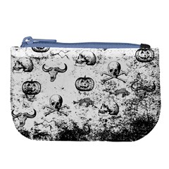 Vintage Halloween Pattern Large Coin Purse by Valentinaart