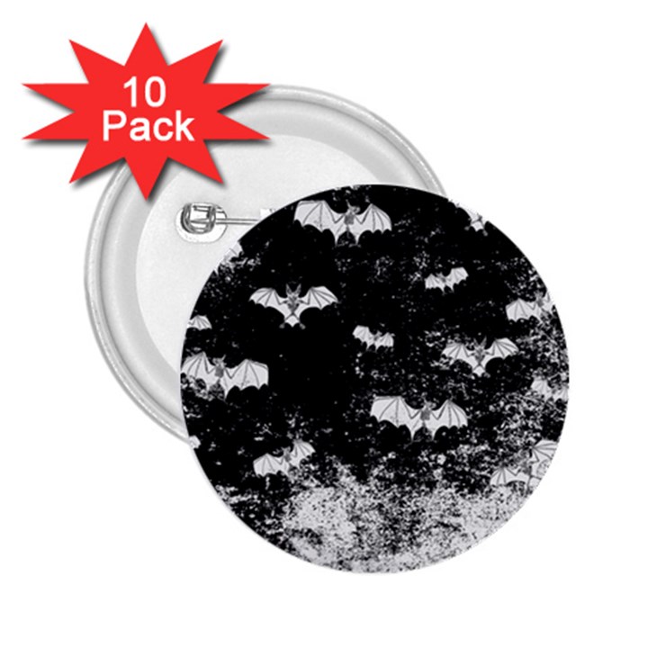 Vintage Halloween Bat pattern 2.25  Buttons (10 pack) 