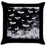 Vintage Halloween Bat pattern Throw Pillow Case (Black) Front