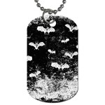 Vintage Halloween Bat pattern Dog Tag (Two Sides) Front