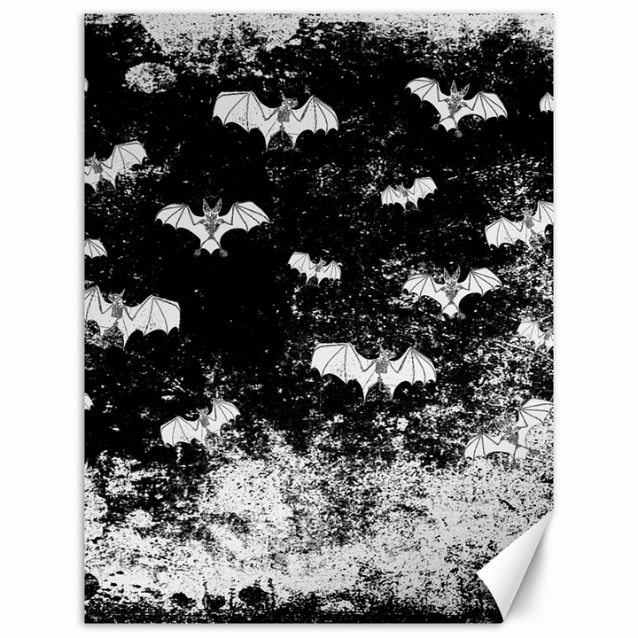 Vintage Halloween Bat pattern Canvas 12  x 16  