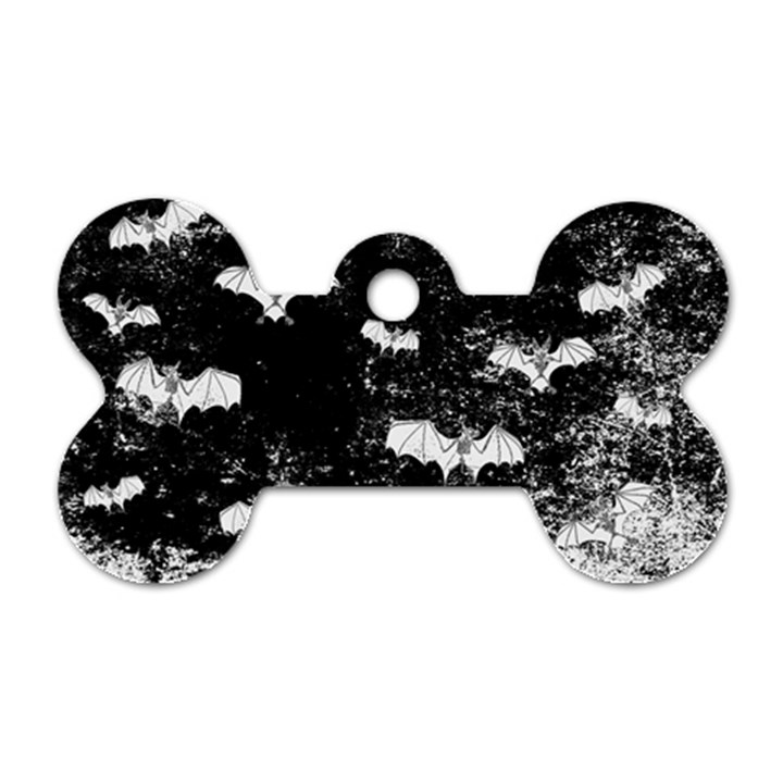 Vintage Halloween Bat pattern Dog Tag Bone (One Side)