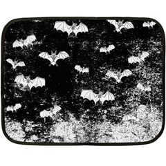 Vintage Halloween Bat Pattern Double Sided Fleece Blanket (mini)  by Valentinaart