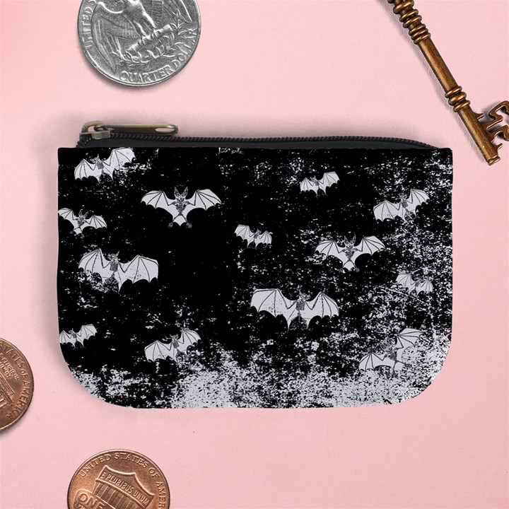 Vintage Halloween Bat pattern Mini Coin Purses