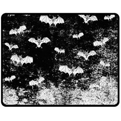 Vintage Halloween Bat pattern Fleece Blanket (Medium) 