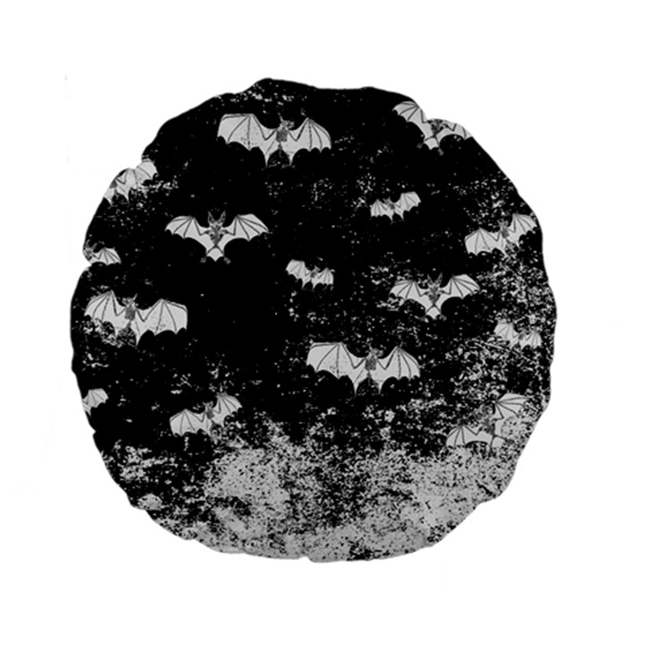 Vintage Halloween Bat pattern Standard 15  Premium Round Cushions