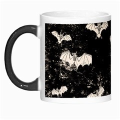 Vintage Halloween Bat Pattern Morph Mugs by Valentinaart