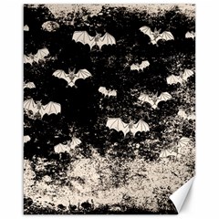 Vintage Halloween Bat Pattern Canvas 16  X 20   by Valentinaart