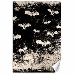 Vintage Halloween Bat Pattern Canvas 20  X 30   by Valentinaart