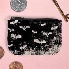 Vintage Halloween Bat Pattern Mini Coin Purses by Valentinaart