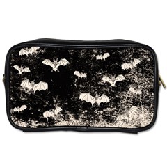 Vintage Halloween Bat Pattern Toiletries Bags by Valentinaart