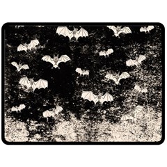 Vintage Halloween Bat Pattern Fleece Blanket (large)  by Valentinaart